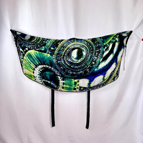 Roberto Cavalli Abstract Print Silk Kaftan | Size IT 44 (M/L) | Vibrant Colors - Picture 4 of 16